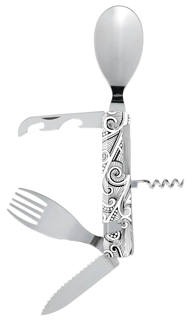 Akinod Multifunction Magnetic Cutlery Black Mirror Finish - Tropics-1